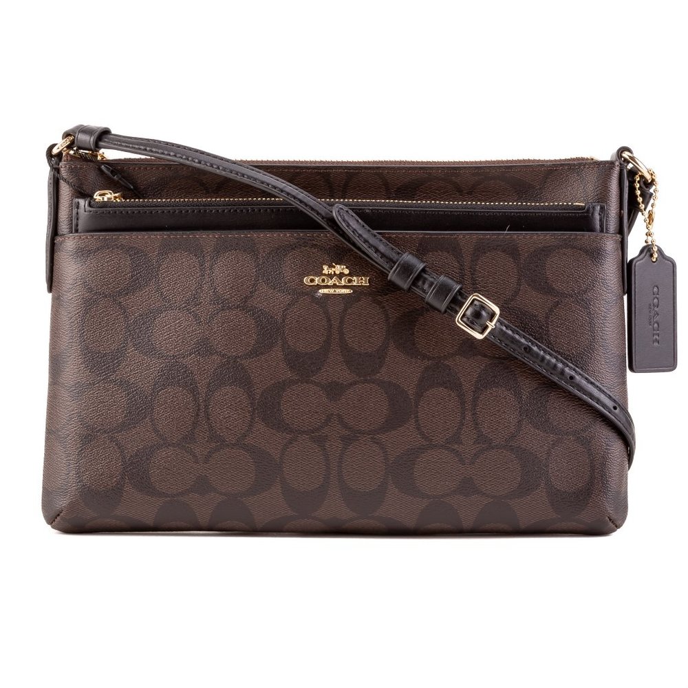 Coach F58316 Signature East/ West with Pop-up Bag